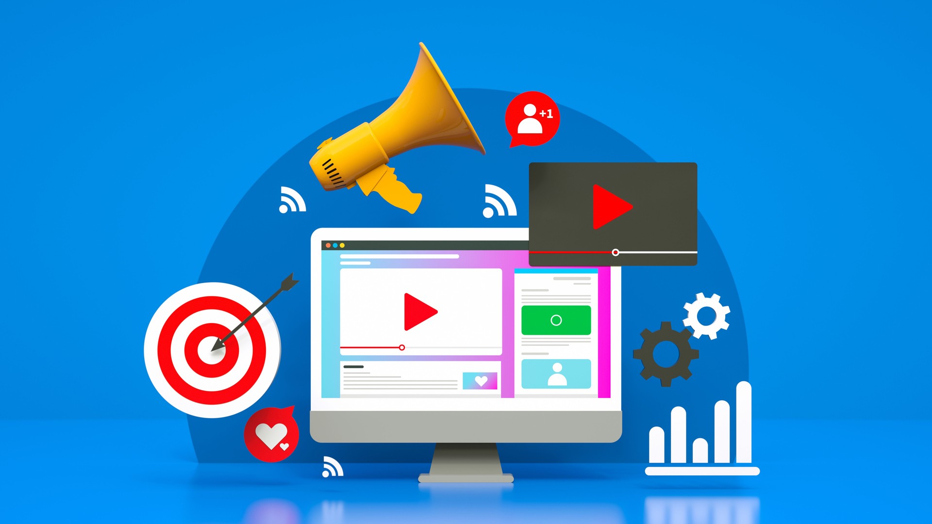 Iconos de estrategia de marketing digital
